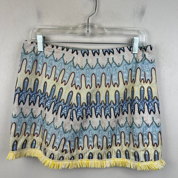 Alexis Blue and yellow Mini Skirt Size L - Picture 3 of 7